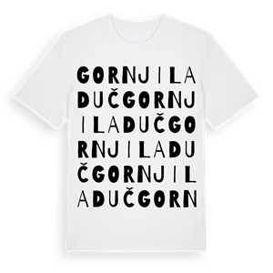 Gornji Laduč ordlek t-shirt – ekologisk bomull t-shirt från Pinshirt