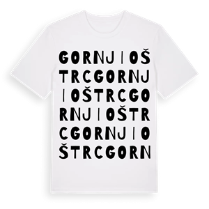 Gornji Oštrc ordlek t-shirt – ekologisk bomull t-shirt från Pinshirt