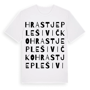 Hrastje Plešivičko ordlek t-shirt – ekologisk bomull t-shirt från Pinshirt