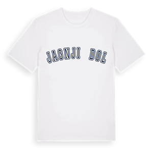 Jagnjić Dol college t-shirt – ekologisk bomull t-shirt från Pinshirt