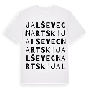 Jalševec Nartski ordlek t-shirt – ekologisk bomull t-shirt från Pinshirt