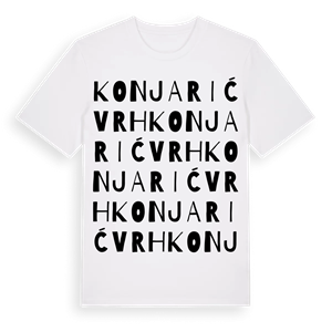 Konjarić Vrh ordlek t-shirt – ekologisk bomull t-shirt från Pinshirt