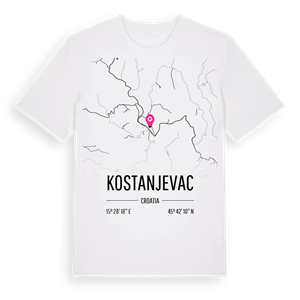 Kostanjevac karta t-shirt – ekologisk bomull t-shirt från Pinshirt