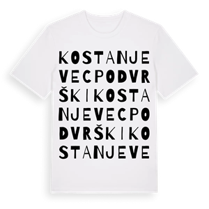 Kostanjevec Podvrški ordlek t-shirt – ekologisk bomull t-shirt från Pinshirt