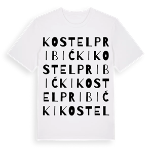 Kostel Pribićki ordlek t-shirt – ekologisk bomull t-shirt från Pinshirt