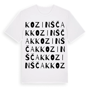 Kozinščak ordlek t-shirt – ekologisk bomull t-shirt från Pinshirt