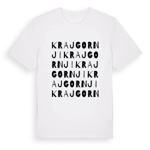 Kraj Gornji ordlek t-shirt – ekologisk bomull t-shirt från Pinshirt