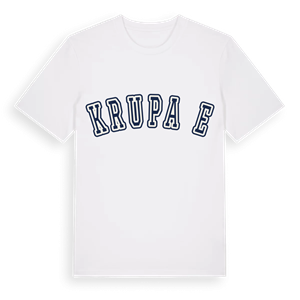 Krupače college t-shirt – ekologisk bomull t-shirt från Pinshirt