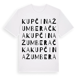 Kupčina Žumberačka ordlek t-shirt – ekologisk bomull t-shirt från Pinshirt