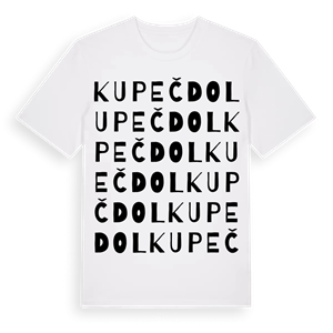 Kupeč Dol ordlek t-shirt – ekologisk bomull t-shirt från Pinshirt