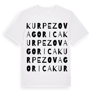Kurpezova Gorica ordlek t-shirt – ekologisk bomull t-shirt från Pinshirt