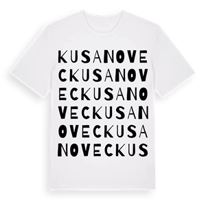 Kusanovec ordlek t-shirt – ekologisk bomull t-shirt från Pinshirt