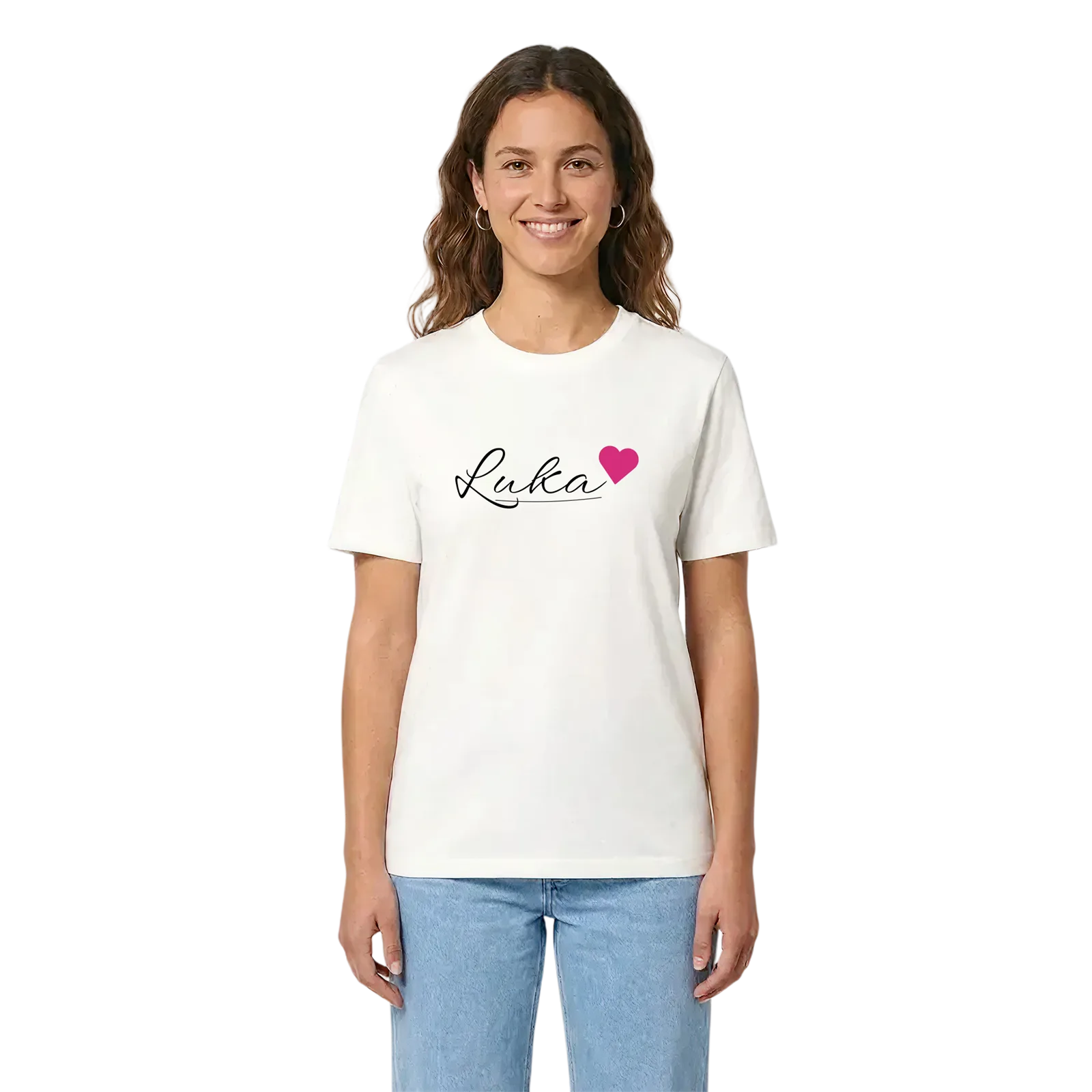 Luka hjärta t-shirt – White, i miljö