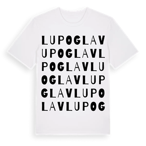 Lupoglav ordlek t-shirt – ekologisk bomull t-shirt från Pinshirt