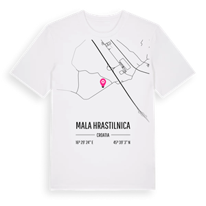 Mala Hrastilnica karta t-shirt – ekologisk bomull t-shirt från Pinshirt