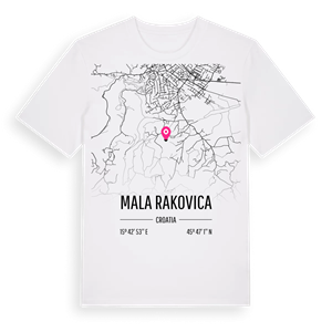 Mala Rakovica karta t-shirt – ekologisk bomull t-shirt från Pinshirt