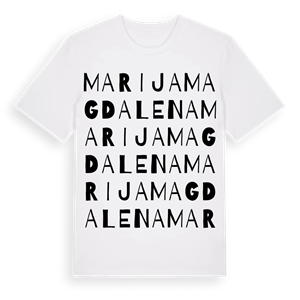 Marija Magdalena ordlek t-shirt – ekologisk bomull t-shirt från Pinshirt