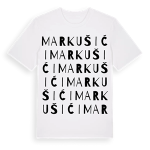 Markušići ordlek t-shirt – ekologisk bomull t-shirt från Pinshirt