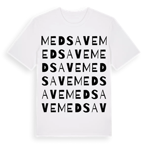 Medsave ordlek t-shirt – ekologisk bomull t-shirt från Pinshirt