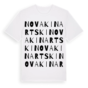 Novaki Nartski ordlek t-shirt – ekologisk bomull t-shirt från Pinshirt