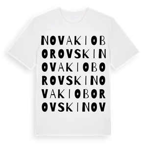 Novaki Oborovski ordlek t-shirt – ekologisk bomull t-shirt från Pinshirt