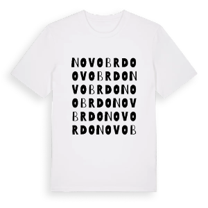 Novo Brdo ordlek t-shirt – ekologisk bomull t-shirt från Pinshirt