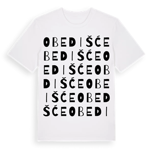 Obedišće ordlek t-shirt – ekologisk bomull t-shirt från Pinshirt
