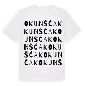 Okunšćak ordlek t-shirt – ekologisk bomull t-shirt från Pinshirt