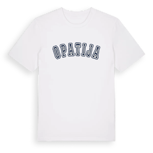 Opatija college t-shirt – ekologisk bomull t-shirt från Pinshirt