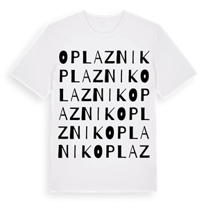Oplaznik ordlek t-shirt – ekologisk bomull t-shirt från Pinshirt