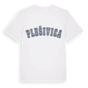 Plešivica college t-shirt – ekologisk bomull t-shirt från Pinshirt