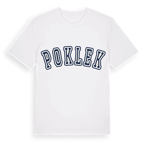 Poklek college t-shirt – ekologisk bomull t-shirt från Pinshirt