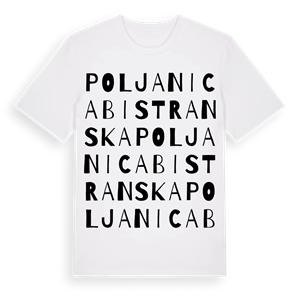 Poljanica Bistranska ordlek t-shirt – ekologisk bomull t-shirt från Pinshirt