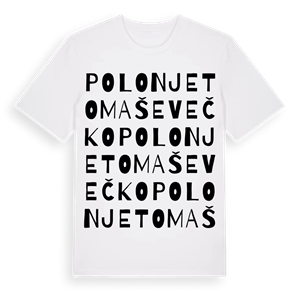 Polonje Tomaševečko ordlek t-shirt – ekologisk bomull t-shirt från Pinshirt
