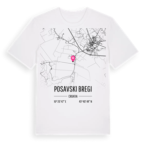 Posavski Bregi karta t-shirt – ekologisk bomull t-shirt från Pinshirt