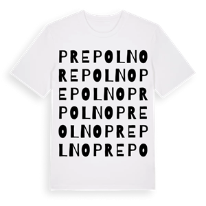 Prepolno ordlek t-shirt – ekologisk bomull t-shirt från Pinshirt
