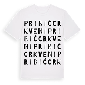 Pribić Crkveni ordlek t-shirt – ekologisk bomull t-shirt från Pinshirt