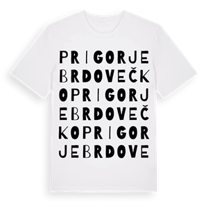 Prigorje Brdovečko ordlek t-shirt – ekologisk bomull t-shirt från Pinshirt