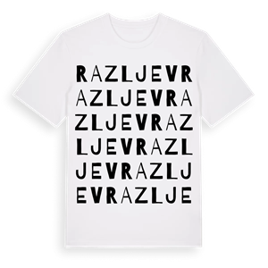 Razljev ordlek t-shirt – ekologisk bomull t-shirt från Pinshirt