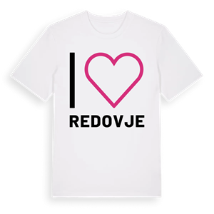 Jag älskar Redovje t-shirt stort tryck – ekologisk bomull t-shirt från Pinshirt