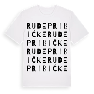 Rude Pribićke ordlek t-shirt – ekologisk bomull t-shirt från Pinshirt