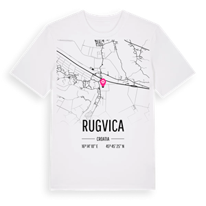 Rugvica karta t-shirt – ekologisk bomull t-shirt från Pinshirt