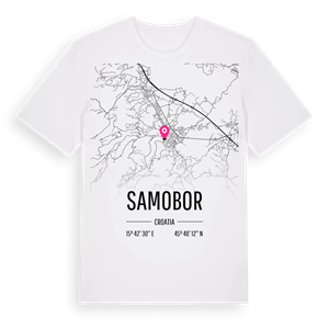 Samobor karta t-shirt – ekologisk bomull t-shirt från Pinshirt