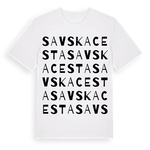 Savska Cesta ordlek t-shirt – ekologisk bomull t-shirt från Pinshirt