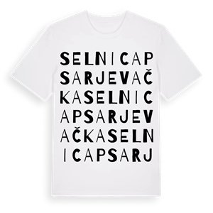 Selnica Psarjevačka ordlek t-shirt – ekologisk bomull t-shirt från Pinshirt