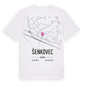 Šenkovec karta t-shirt – ekologisk bomull t-shirt från Pinshirt