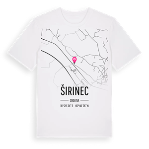 Širinec karta t-shirt – ekologisk bomull t-shirt från Pinshirt