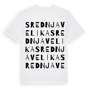 Srednja Velika ordlek t-shirt – ekologisk bomull t-shirt från Pinshirt