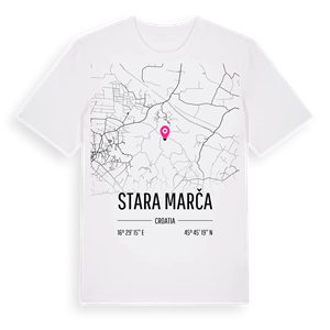 Stara Marča karta t-shirt – ekologisk bomull t-shirt från Pinshirt