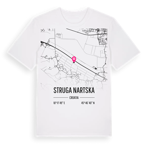 Struga Nartska karta t-shirt – ekologisk bomull t-shirt från Pinshirt